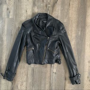 Bebe Leather Jacket Size Small